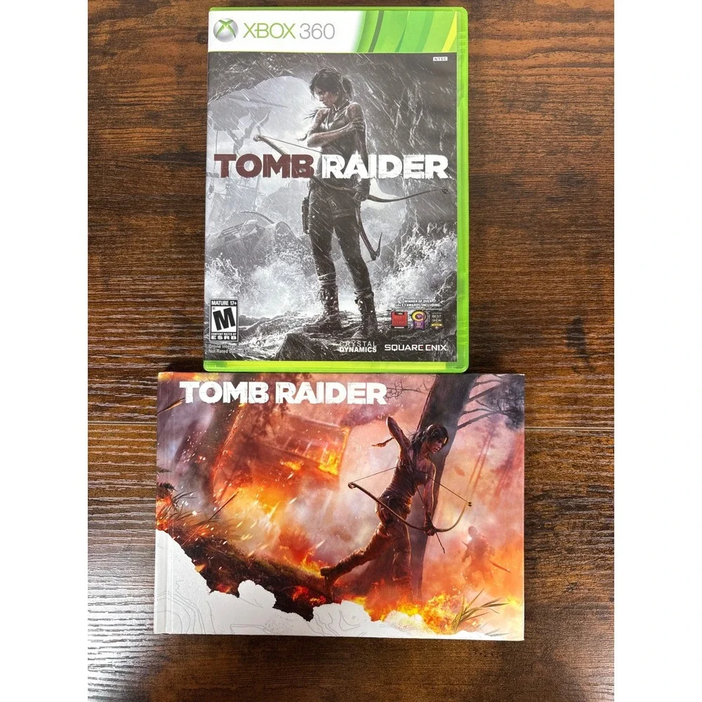 Tomb Raider Xbox‎ 360 Game with Art Book and Slipcover 2013 Square Enix NTSC